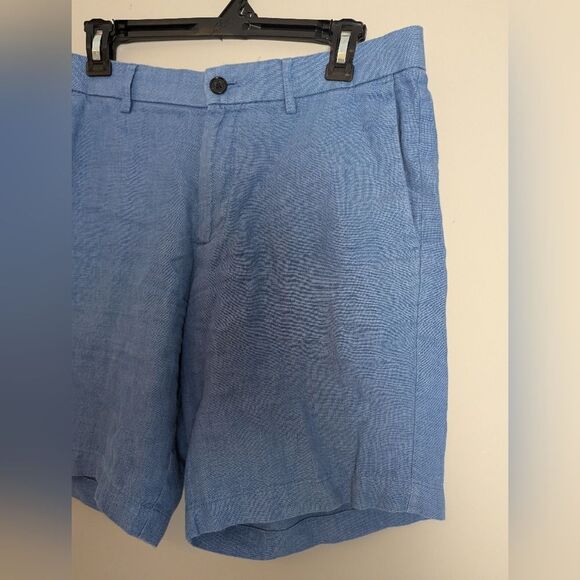 Banana Republic Men’s Linen Shorts – 9" Inseam Size 31 Blue - Picture 2 of 6